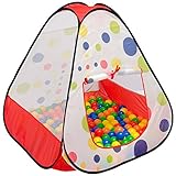 LittleTom Bällebad Spielzelt 90x90x90cm - Popup Baby Spielhaus Kinder-Zelt Punk