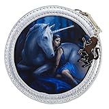 Blue Moon – Einhorn 3D-Linsenraster-Münztasche von Anne Stok