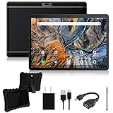 Tablet 10.1 Zoll 3G Telefon Tablett, 32GB ROM,Zwei SIM Karte Slot,dual 5MP Kamera, WiFi Bluetooth GPS OTG Quad Core HD Touchscreen 3G Telefonanrufen ZONKO Tablet mit schutzhülle & Stift Schw