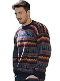 Gamboa - Alpaka Rundhalspullover, Multicolored Stripes, M