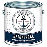 Betonfarbe SEIDENMATT Weiß RAL 9010 Bodenfarbe Bodenbeschichtung Betonbeschichtung Fassadenfarbe // Hamburger Lack-Profi (1 L)