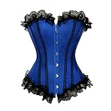 MERSAL Frauen Vollbrust Vintage Corsage Satin Bauchweg Shaper Korsett Top Gothic D