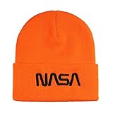 Nasa Herren Space Station Beanie-Mütze, Orange, Einheitsgröß