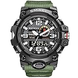 SMAEL Sportuhr Für Herren, Analog, Digital, LED-Hintergrundbeleuchtung, Maskuline Militär-Uhr, Armee-Uhr, Wasserdicht,Army G