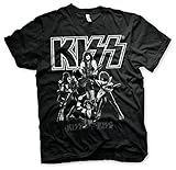 KISS Offizielles Lizenzprodukt Hottest Show On Earth Herren T-Shirt (Schwarz), M