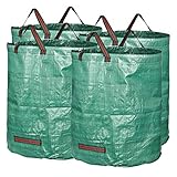 GardenMate 4X 272l Gartensack Laubsack Abfallsack für Gartenabfälle Rasenschnitt Säcke für den Garten faltbar aus robustem Polypropylen-Gewebe (PP) 150g