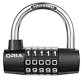 ORIA Kombinations Zahlenschloss, 5-Stellige Kombinationsschloss Vorhängeschloss, Wasserdicht Rostschutz, Sicherheit Padlock für Schule Gym Locker,Toolbox, Zäune, F