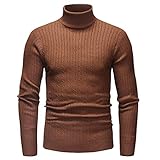 QWERD Herren Rollkragen Pullover Langarmshirt Feinstrick Sweater Rollkragen Freizeit Slim fit Basic Männer Pullover Herren Rollkragenpullover Strickpullover Warme Rollkragen Turtleneck Sweater S-3XL