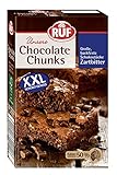 RUF Chocolate Chunks Zartbitter, backfeste, dunkle Schokoladenstücke, XXL Schokoladendrops zum Backen, vegane Schokoladenstücke, glutenfrei (1 x 100 g)