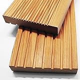 Home Deluxe - Holz Terrassendiele Sibirische Lärche - Inkl. Unterkonstruktion und Montagematerial | Terrassenboden Poolumrandung Balkonbelag (14 m²)