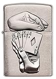 Zippo Feuerzeug 60001208 Trick Poker Benzinfeuerzeug, Messing, high polish chrome, 1 x 3,5 x 5,5