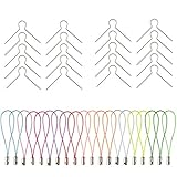 Pretop 100 Aufhänger für Ostereier + 100 Monochrom Bändchen(zufällige Farbe) geeignet zum Aufhängen, für die Dekoration des Osterstraußes verwenden and EIN sehr schönes Geschenk zu O
