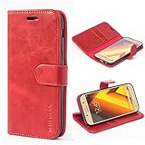 Mulbess Handyhülle für Samsung Galaxy A5 2017 Hülle, Leder Flip Case Schutzhülle für Samsung Galaxy A5 2017 Tasche, Wein R