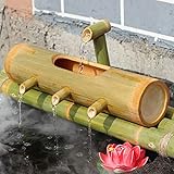 BABYCOW Bambus-Brunnen-Wasserpumpe Japanischer Garten-Funktion Wasserfluss-Funktion,30cm (40cm)