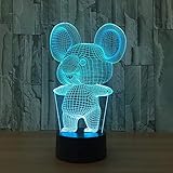 Koala Acryl Nachtlicht stereoskopische Lichtfarbe ändern Schlafzimmer Nachtlicht Baby kreatives Geschenk