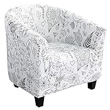 JuneJour Sesselschoner Sesselhusse Sesselüberwürfe Sesselbezug Sofabezug Jacquard Elastisch Stretch Couch Überwurf Husse für Cafe Stuhl Sessel Loungesessel Cock