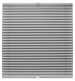 Plissee auf Maß für alle Fenster Montage Glasleiste Blickdicht mit Spannschuh Sonnenschutzrollo Hellgrau Breite: 71-80 cm, Höhe: 151-200