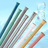 ALU DUSCHVORHANGSTANGE 140 cm - 250 cm WEISS TELESKOPSTANGE KLEMMSTANGE! SPRING SHOWER ROD WHITE!