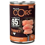 Wellness CORE 95 % Turkey & Kale, Hundefutter nass, getreidefrei, mit hohem Fleischanteil, Pute & Grünkohl, 6 x 400 g