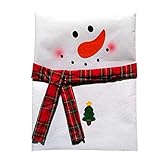 pulabo Weihnachtsstuhlhussen Schneemannmuster Vliesstoff Sitzbezug Esszimmerstuhl Rückabdeckung für Weihnachten Tisch Party Dekor 1 Stück A kostengünstig und langlebig schö