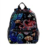 henghenghaha 12' Basics klassischer Schulrucksack, cooles Unterwasserwelt-T