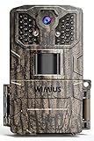 WiMiUS Wildkamera 24MP 1080P Infrarot-Nachtsicht Wildtierkamera mit 940nm IR LEDs, Zeitraffer, Zeitschaltuhr, IP66 Wasserdicht Jagdkamera, für Tierbeobachtung und Heimüberwachung