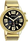 Oozoo Unisex Smartwatch mit Edelstahl Milanaiseband Goldfarben/Goldfarben 45 MM Q00306