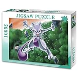 Mewtu Puzzles für Erwachsene 1000 Teile Pokemon Puzzle Spaß Spiel Anime Serie (70x50cm)