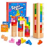 VATOS Kinder Spiel, IQ Spiele Brain Teaser Tetris Knobelspiel Holzpuzzle für Kinder – Space Master Geometrische Spiel Logik Kinder – STEM Intelligentes Spielzeug Geschenk für Kinder & Erw