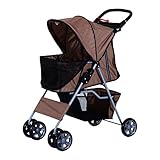 PawHut Hundewagen Hundebuggy Pet Hunde Buggy Stroller Jogger Anhänger Kaffeeb