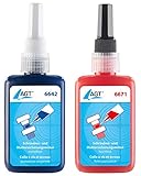 AGT Schraubensicherung: Schrauben- und Muttersicherungsmittel, mittel- und hochfest, 100 ml (Schraubenkleber)
