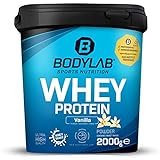 Protein-Pulver Bodylab24 Whey Protein Vanille 2kg, Protein-Shake für Kraftsport & Fitness, Whey-Pulver kann den Muskelaufbau unterstützen, Hochwertiges Eiweiss-Pulver mit 80% Eiweiß, Asp