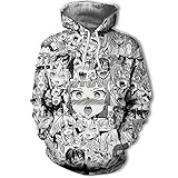 SLYZ Europäische Und Amerikanische Herrenmode Pullover Herren Winter Langarm Pullover Mit Print Herren Kapuzenp