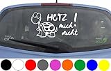 wDesigns Autoaufkleber Hetz Mich Nicht! Schildkröte Aufkleber Auto Sticker Heckscheib