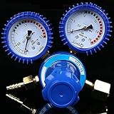 YINGGEXU Manometer 0-2,5 MPa Stoßfest Sauerstoff Acetylen Meter Druckentlastungsmesser Gasflasche Ventil Argon Gauge Acetylen Druckregler S23