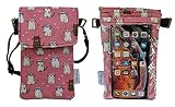Tainada Crossbody Reisehandytasche für Damen, kleine Schultertasche Smartphone Touchscreen Geldbörse Clutch Tasche mit abnehmbarem Gurt für iPhone 12 Pro Max, Samsung S21+, etc. (Katzenmuster) R