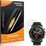 SWIDO Schutzfolie für Amazfit Stratos 3 [2 Stück] Anti-Reflex MATT Entspiegelnd, Hoher Härtegrad, Schutz vor Kratzer/Folie, Displayschutz, Displayschutzfolie, Panzerglas-F