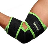 SaniVerde® Ellenbogenbandage mit Klettverschluss I Ellenbogen Bandage für Tennisarm und Golferarm I Ellbogen Bandagen Damen und Herren, Armbandag