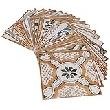 Lsaardth 24Pcs Peel and Stick Fliesenaufkleber 6x6, Selbstklebende Bodenwandaufkleber PVC Fliesen Wandtattoos wasserdichte Fliesenaufkleber für Küche B