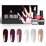 ICONSIGN UV Nagellack UV Gel Nagelgel Set, 8 Stück UV Farbgel Set, UV Farben Nail Gel Polish für Nagel-Design, Nagel Kunst Farbgel Nagelg