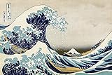 Great Wave of Kanagawa Poster Katsushika Hokusai - Die große Welle von Kanagwa (91,5 cm x 61 cm)