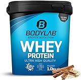 Protein-Pulver Bodylab24 Whey Protein Milchreis-Zimt 1kg, Protein-Shake für Kraftsport und Fitness, Whey-Pulver kann den Muskelaufbau unterstützen, Eiweiss-Pulver mit 80% Eiweiß, Asp