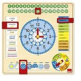 Goula Diset 51305 Uhr und Kalender für Kinder zum Lernen, auf Spanisch, U