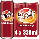Schwip Schwap, Das Original – Koffeinhaltiges Cola-Erfrischungsgetränk mit Orange, EINWEG Dose (4 x 330 ml)