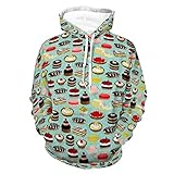 AERICKON Damen Herren Hoodies 3D Druck Unisex Mode Kapuzen Sweatshirts Casual Herbst Outfit mit Tasche für Jogging Urlaub - - 5XL