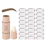 MezoJaoie Augenbrauen-Stempel-Kits, Mit 24 Wasserdichten Augenbrauen-Styling-Modus-Karte, Brauen-Stempel Und Form-Set Make-up-Tools Für F