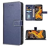 FDCWTSH Kompatibel mit Samsung Galaxy Xcover 4 Wallet Case Handschlaufe Lanyard Leder Flip Cover Kartenhalter Ständer Handy Hüllen für Glaxay Xcover 4S Damen Herren B