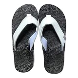 'Premium' Foot Huggers – gepolsterte Yogamatte-Einlegesohle, Flip-Flops mit Fußgewölbeunterstützung von Share The Love Today, Weiß (Weiß), 37/38 EU