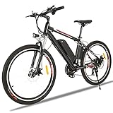 Ebike Elektrofahrrad Herren Damen, 26 Zoll Ebike Mountainbike mit 36V / 8Ah / 12.5Ah Lithium Akku, Shimano 21 Gang gäng