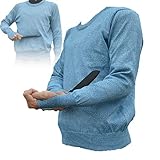 HTDHS Elastisches, stichfestes T-Shirt, Westen für Herren, sichere Kleidung, Anti-Schnitt-Ausrüstung für spezielle Faserplatten, Schutz für den Körper (Farbe: Blau, Größe: XL)